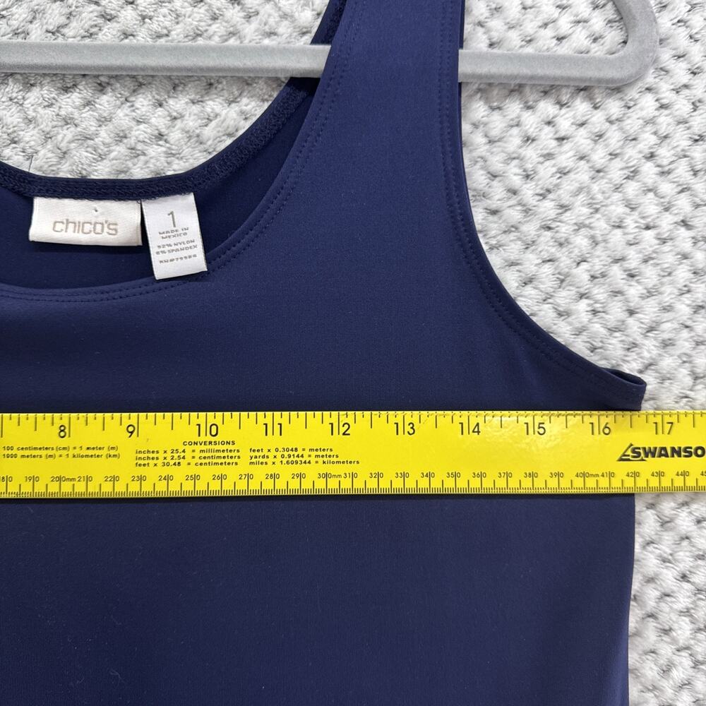 Chicos Lot of 2 Tank Top Womens 1 M/8 Blue Orange Scoop Neck Sleeveless Casual - Picture 10 of 12